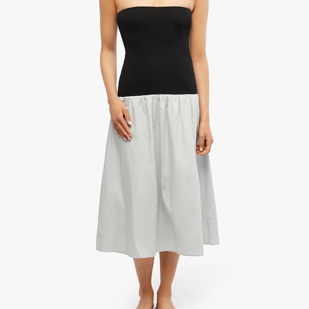WeWoreWhat Ribbed Cotton Midi Dress
